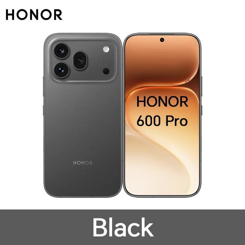 HONOR 600 Pro 5G Smartphone Snapdragon 8 Elite 200MP AI Ultra Night 6400mAh 80W Supercharge 50W Wireless 6.57"AMOLED AI Button