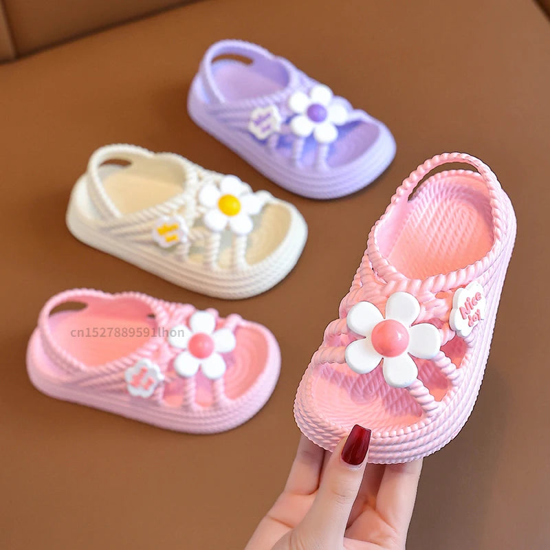 New Children's Slippers Summer Girls and Boys Bathroom Home Anti Slip Beach Shoes Soft Soled Baby Sandals