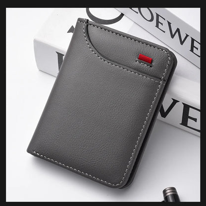 Men's Wallet Vertical Multi Card Small Wallet Driver's License Youth Mini Student Change Bag Card Bag