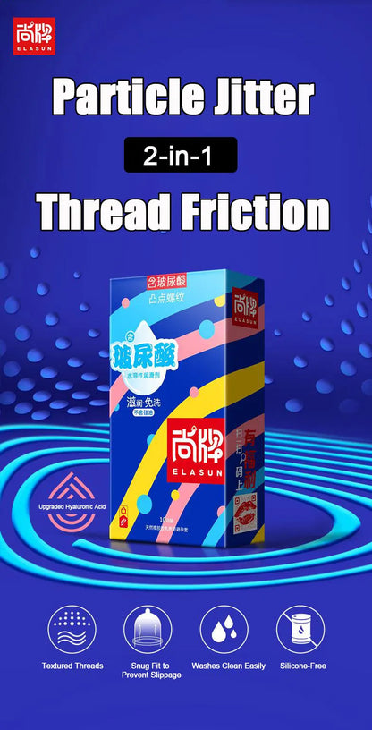 Ultra Thin Condoms Sex Toys for Men Nature Rubber Latex Condom Hyaluronic Acid Lubricant Vagina Moist Sex Shops Adult Product