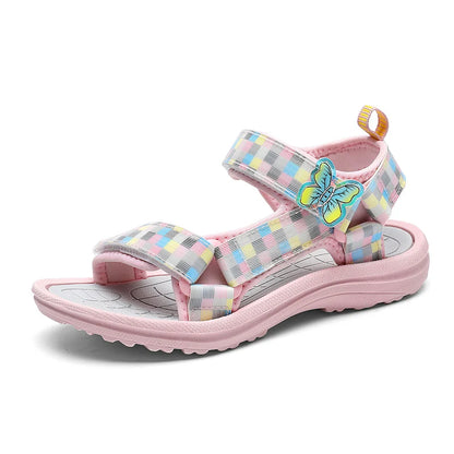 Summer Children Sandals Baby Girls Toddler Soft Non-slip Princess Shoes Baby Cute Pearl Princess Dance  Kids Performance Prop