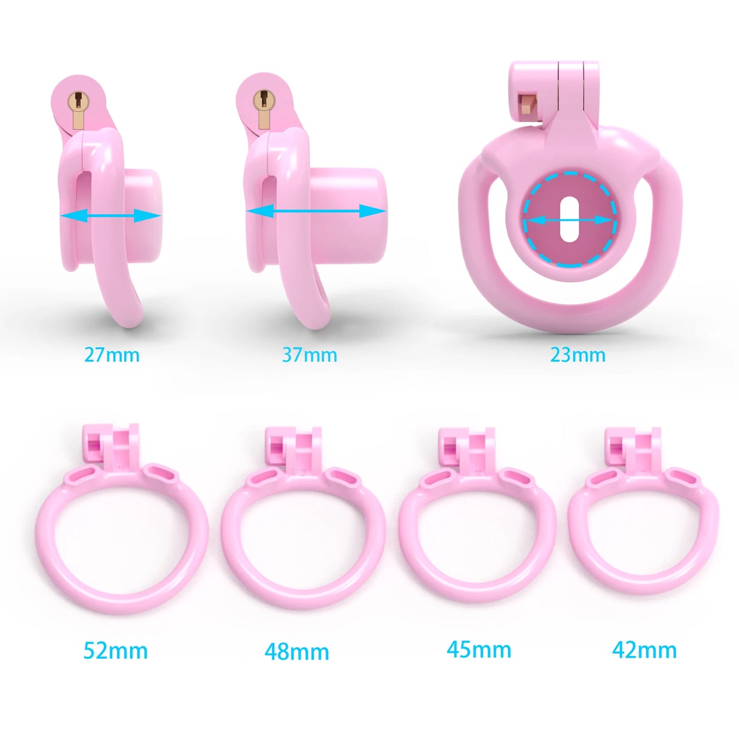 Munchkin Deep Throat Inverted Penetration Master Padlock Male Chastity Cage for Chastity Pros，penis tube micro cock cage
