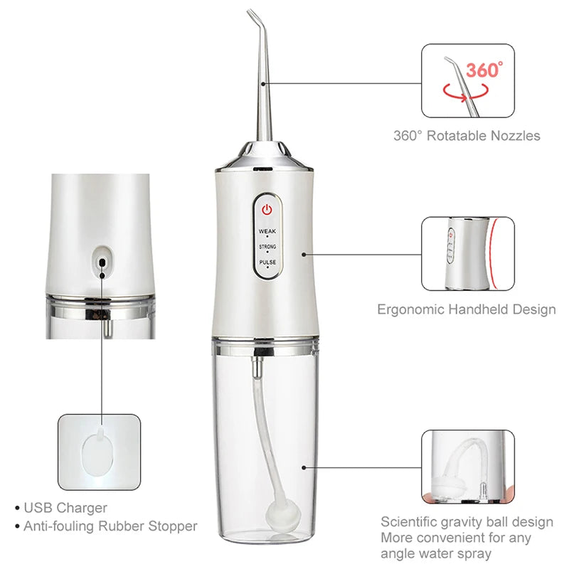 4 Pcs/Set Replaceable Oral Dental Nozzles for Oral Irrigator Dental Water Jet Water Pick Mouthwasher Flosser