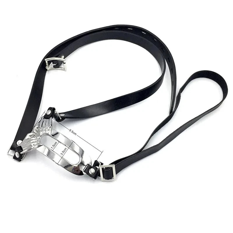 Stainless Steel Invisible Female Chastity Belt Sexy Briefs Leather Bondage Metal Chain Erotic Pants Adult Games BDSM Fetish Wear