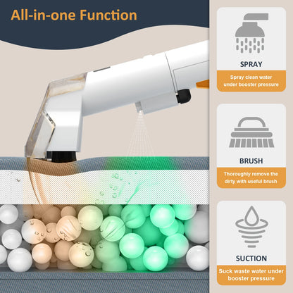 750W Handheld Carpet Cleaner, 15KPa Powerful Portable Deep Cleaner for Sofa, Car Seat, Pet Hair Removal