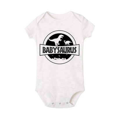 Family Matching Outfits Dinosaur Print Family Clothes Daddy Mommy Son Daughter Shirt Baby Bodysuit Family Look Tee Family Shirts