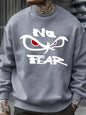 No Fear Determined Gaze Prints Mens Pullovers Soft Casual Sweatshirts Autumn Oversize Streetwear Crewneck Fleece Clothing Unisex