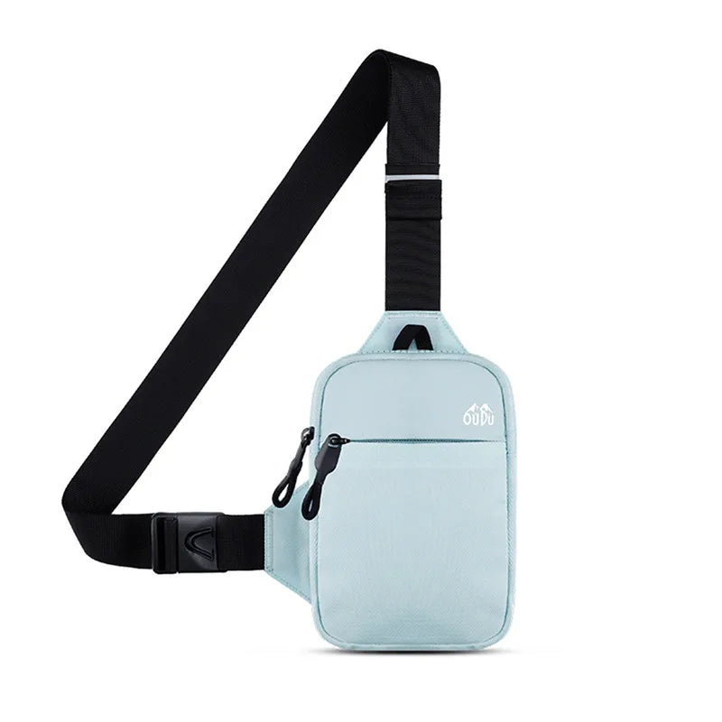 Men Crossbody Bag Mini Waterproof Leisure Fashion Mobile Phone Chest Bag Business Commuting Outdoor Sport Shoulder Crossbody Bag