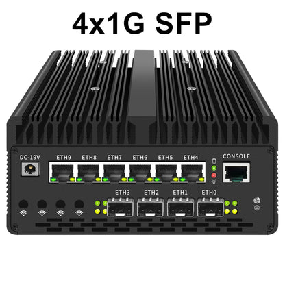 Topton Solid Firewall Mini PC Ultra 9 185H 7 155H 4x/2x 10G SFP 6*2.5G LAN Intel VPro Thunderbolt 4 2xNVMe Proxmox Home Server