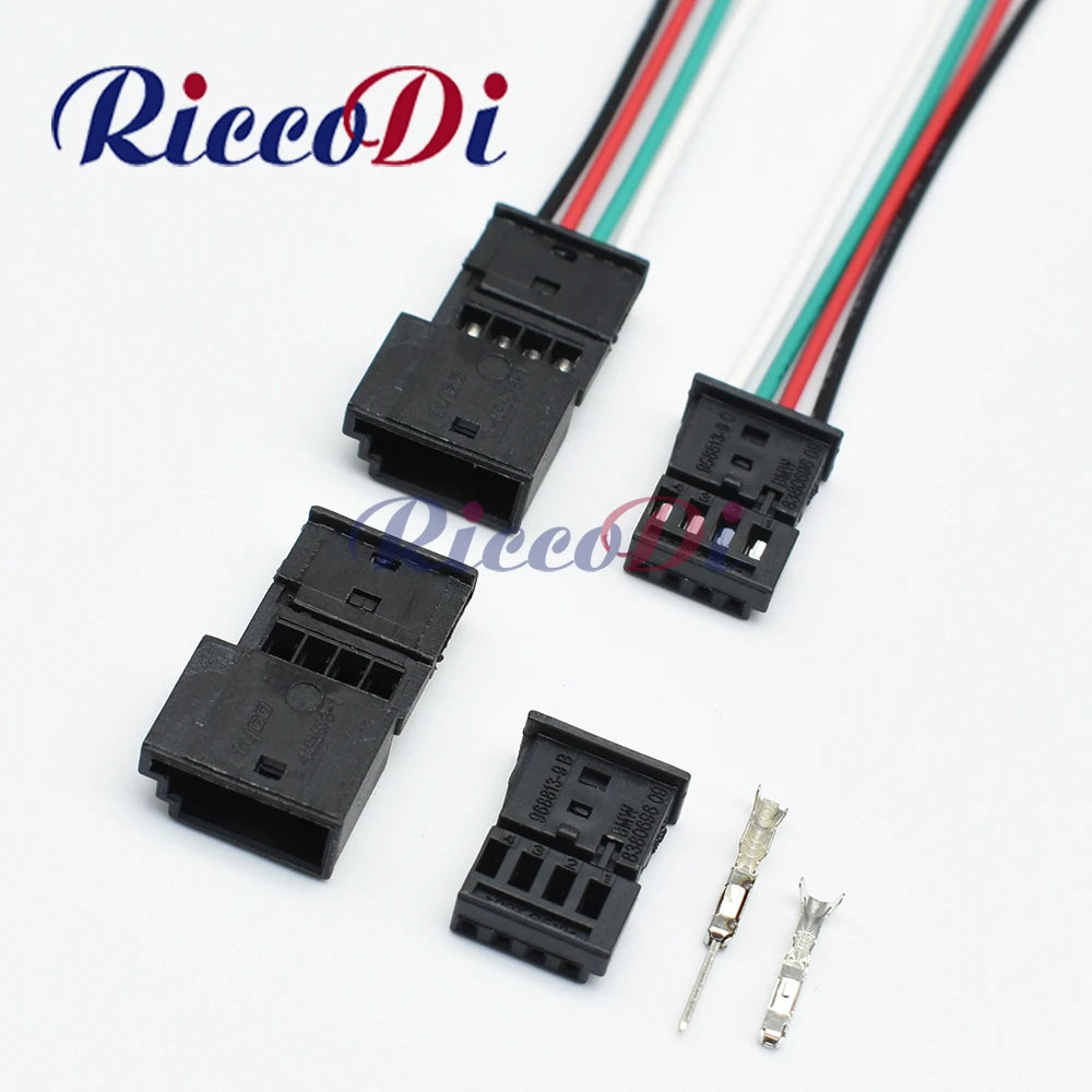 1 Set 4 Pin Automotive Connector Car Ambient Light Door Light Wire Harness Plug 968813-9 838069609 0-1452576-1 968813-1
