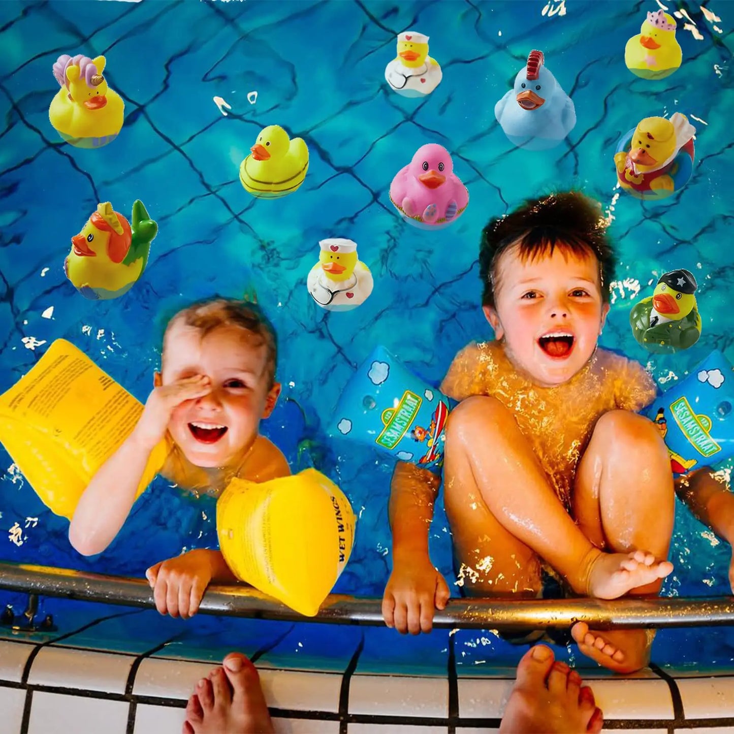 50/100/150pcs Rubber Duck for Jeeps Ducking  2" Bulk Floater Duck for Kids - Baby Bath Toy Assortment - Party Favors, Birthdays,