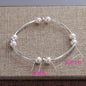 VENTFILLE 925 Sterling Silver Line Extremely Fine Bracelet for Women Love Haert Bead Korean Ins Sweet Jewelry Gift Dropshipping