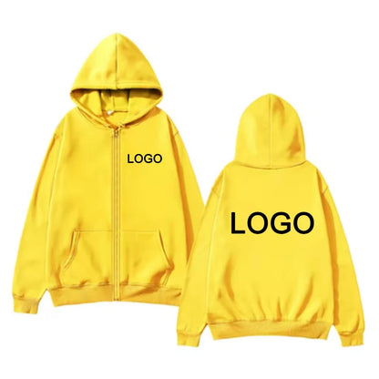 Customized Printed Zipper Hoodies Men Fashion Long Sleeve Zipper Up Sweatshirts Women Casual Personality Hoody Pullover Sudadera
