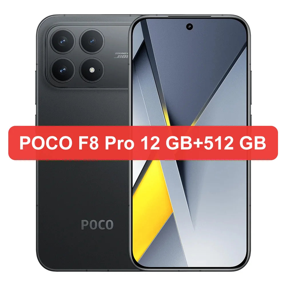 Global Version POCO F8 Pro 5G Smartphone Snapdragon® 8 Elite 6.59" Eye-care AMOLED display 6210mAh 100W HyperCharge IP68 NFC