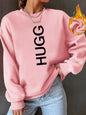 Women's autumn and winter casual fashion loose and comfortable warm eye pattern printed round neck long sleeved pullover
