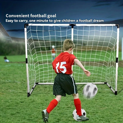 Portable Folding Soccer Goal Net Set Kids Indoor Outdoor Sports Toy Football Training Equipment with Ball Boys Girls Gift