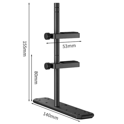 TEUCER VC-3 Dual Pillar Graphics Video Card Bracket PC Case DIY Accessories Aluminum Alloy GPU Support Bracket For 12/14cm Fan