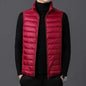 2025 Autumn Winter Men' Sleeveless Vest Jackets Fashion Male Cotton-Padded Vest Coats Men Stand Collar Warm Waistcoats Clothing