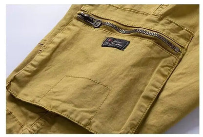 Men Summer Cargo Shorts Casual Tool Shorts High Quality Man Summer Military Multi Pocket Pants Loose Cargo Pants No belts 38