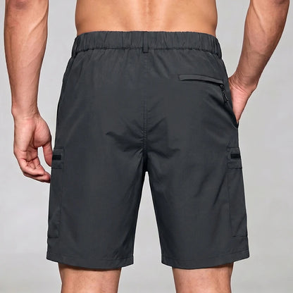 Men's Cargo Shorts; Summer Waterproof Breathable Comfortable; Multi-Pocket; Outdoor Casual Sports Beach Pants; Elastic Waistband