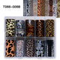10 Patterns New Metal Nail Foils for Transfer Paper Stickers Floral Chameleon Nails Wraps DIY Water Marble Nail Art Decorations
