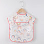 Baby Girls Apron Bibs Toddler Long Sleeve Scarf Waterproof Art Smock Feeding Bib Infant Boys Girls Kids Burp Cloth Bandana
