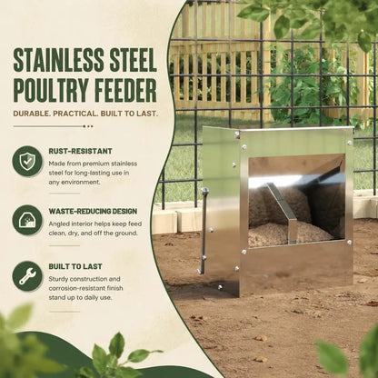Rabbit Feeder, Galvanized Steel Hay Rack Feeding Trough For Hutch And Cage, Silver, 20x12.5x25 Cm, For Home Rabbit Pen And Farm Use