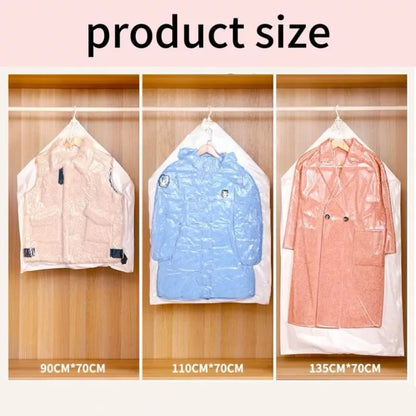 Hanging Vacuum Storage Bags Space Saver Bags Vacuum Seal Storage Bag for Suits Dress Coats Jackets Closet Organizer and Storage