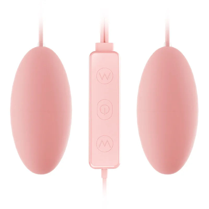 10 Frequency Double Vagina Balls Vibrator USB Silent Strong Shake in Front and Back for Foreplay Adult Fun Female Masturbation