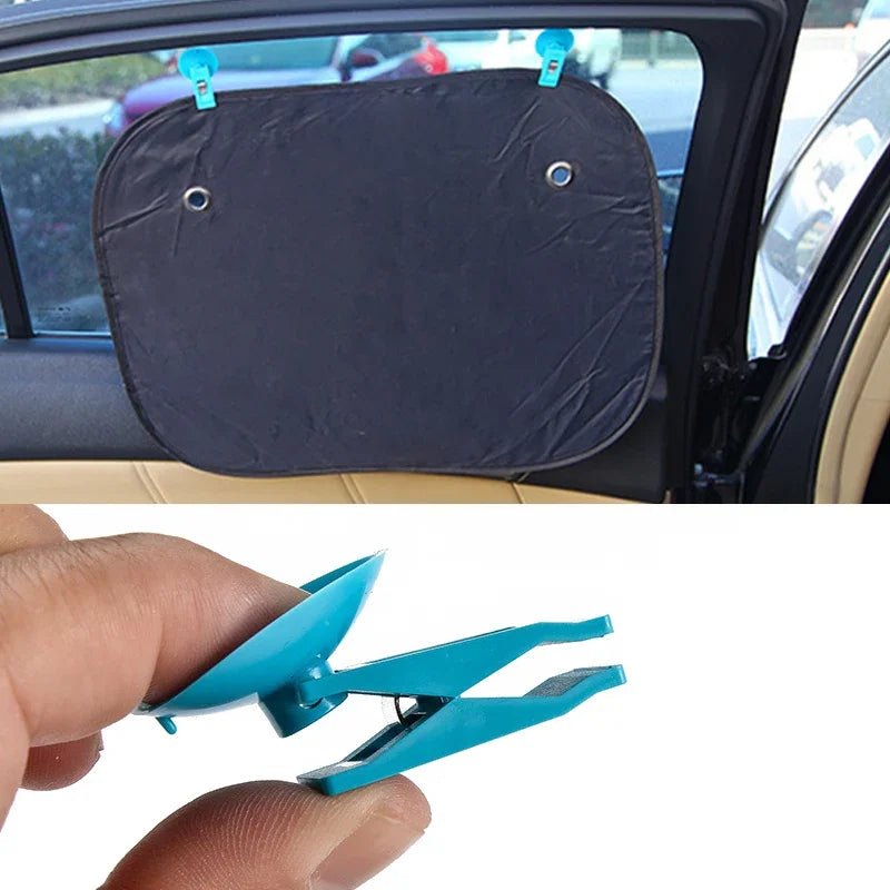 1PCS Car Interior Window Clip Mount Black Suction Cap Clip Plastic Sucker Removable Holder For Sunshade Curtain Towel Ticket