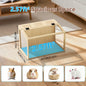Large Wooden Hamster Cage Clear Tempered Glass Pet Small Animal Habitat Cage Playful Hutch House
