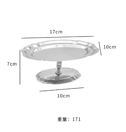 304 Stainless Steel Dessert Cup Ice Cream Cups Salad Goblet Retro High Base Bowl for Fruit Yogurt Snack Dish Bar Dinnerware