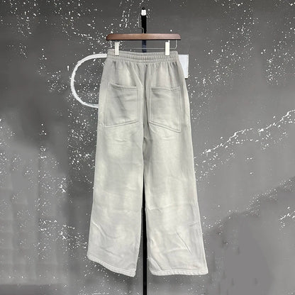 IEFB Washed Male Set Sweatshirt Sweatpants Splash-ink White Spray Dye Velvet Hoodies Autumn Spring New Trendy Male Wear 9W125