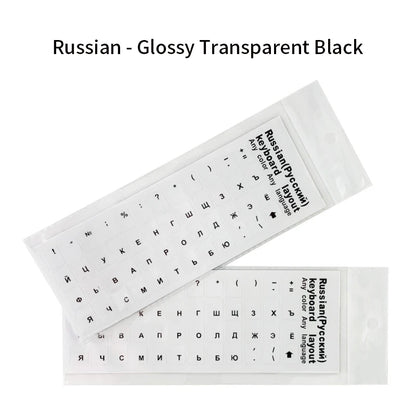 Universal Russian Transparent Keyboard Stickers for Laptop Letters Keyboard Cover for Notebook Computer PC Dust Protection