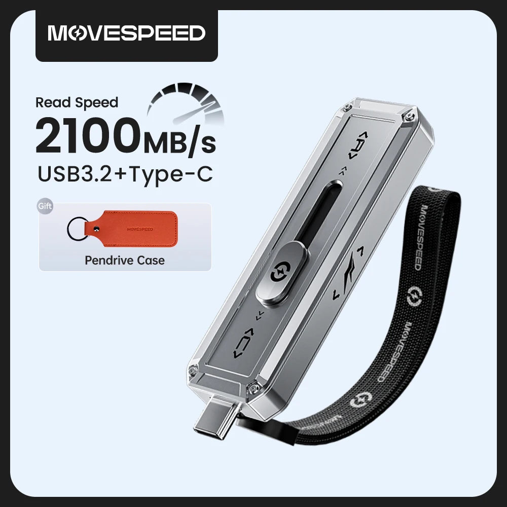 MOVESPEED USB 3.2 Solid State Pen Drive 520MB/s High Speed USB Type C Flash Drive 1TB 512GB 256GB 128GB USB Gen 2 Pendrive Flash