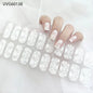 20/22Tips UV Semi cured Gel Nail Stickers Waterproof Long Lasting Full Gel Nail Wraps Press On Nail Decal DIY Manicure