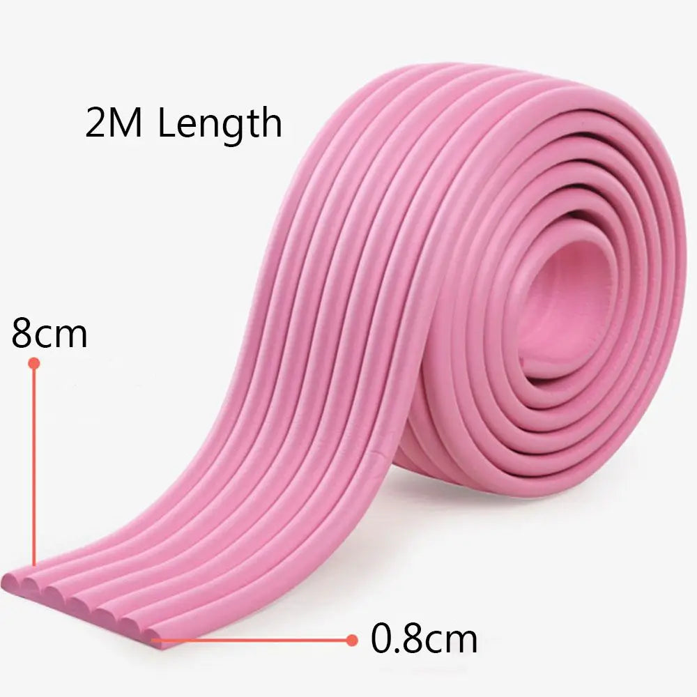 Kids Collision Cushion Foam Bumper Free Tape 2m Baby Safety Desk Edge Guard Strip Table Corner Protector