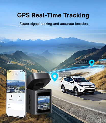 Baseus 4K Dash Cam VD1 Pro Front and Rear UHD Car Camera for SONY Sensor Supercapatior Night Vision WiFi6 DVR Video Recorder