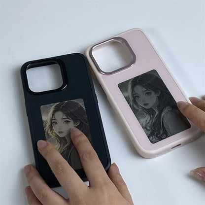 NFC Function AI Phone Cases For iPhone 17 16 15 14 13 Pro Max Plus Coque NFC DIY Luxury E ink Screen Display Custom Phone Case