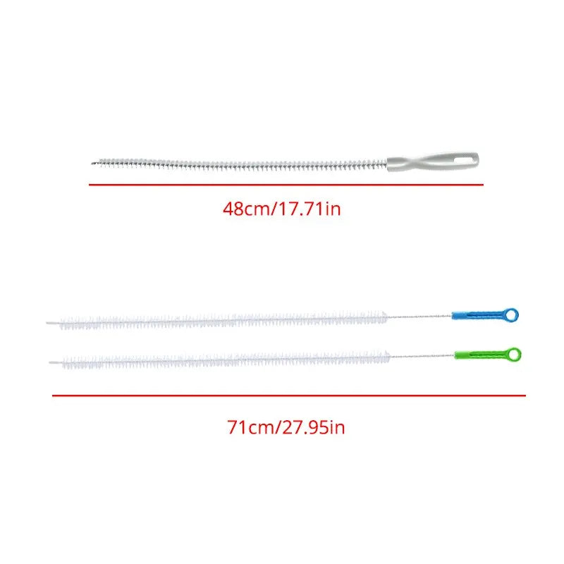 Pipe Dredging Brush Bathroom Sewer Hair Remove Sink Cleaning Brush 48/71cm Drain Cleaner Bendable Flexible Cleaning Tools