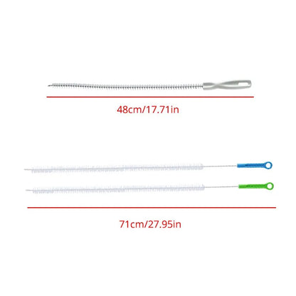 Pipe Dredging Brush Bathroom Sewer Hair Remove Sink Cleaning Brush 48/71cm Drain Cleaner Bendable Flexible Cleaning Tools