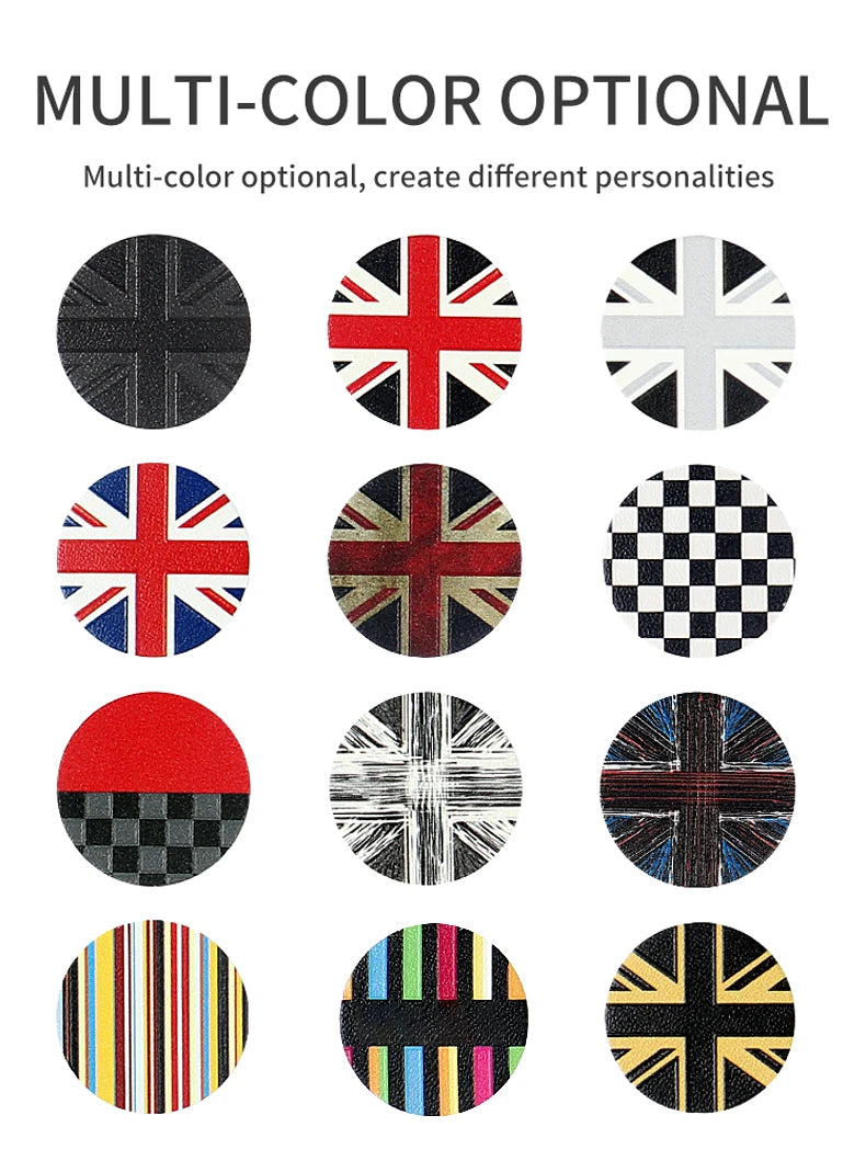 Central Control Volume Multimedia Button Knob Sticker for MINI Cooper F55 F56 F57 F60 Countryman Leather Car Interior Styling