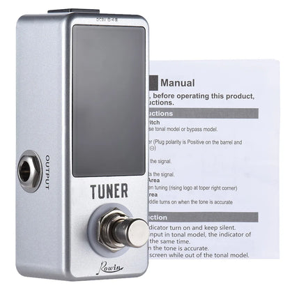 Mini Chromatic Tuner Pedal Effect LED Display True Bypass Guitar Tuner for Guitar Bass Accessories Guitar Bass Musical Instrumen