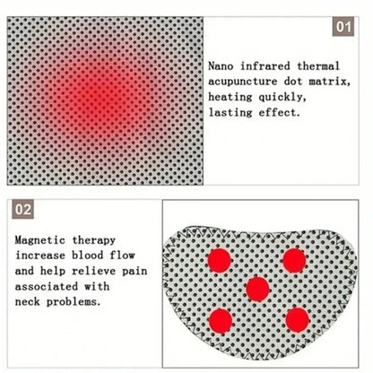 Self-heating neck brace equipped with magnetic neck massage function, providing relaxation without additional equipment