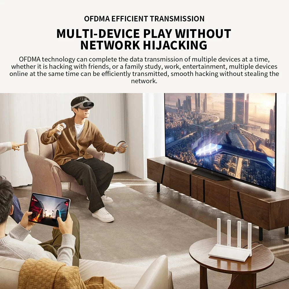 2024 NEW Original Xiaomi AX3000T Router 2.4GHz 5GHz 1.3GHz CPU 2X2 160MHz WAN LAN LED NFC Connection for Home Office Games Mi