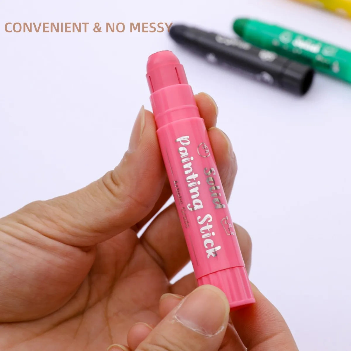 8/12 Colors Crafts Paint Sticks Color Solid Painting Stick Washable Paint Sticks Drawing Graffiti Art for Kids and Students