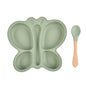 Baby Silicone Suction Cup Bowl Cute Bear Design Macaron Color 100% Food Grade Silicone BPA Free Double plate design for meals