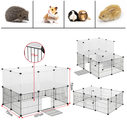 EUGAD Pet Playpen for Rabbits Small Animals Cats Kennel Puppies House Kitten Space Dogs Guinea Cages Outdoor Exercise Training