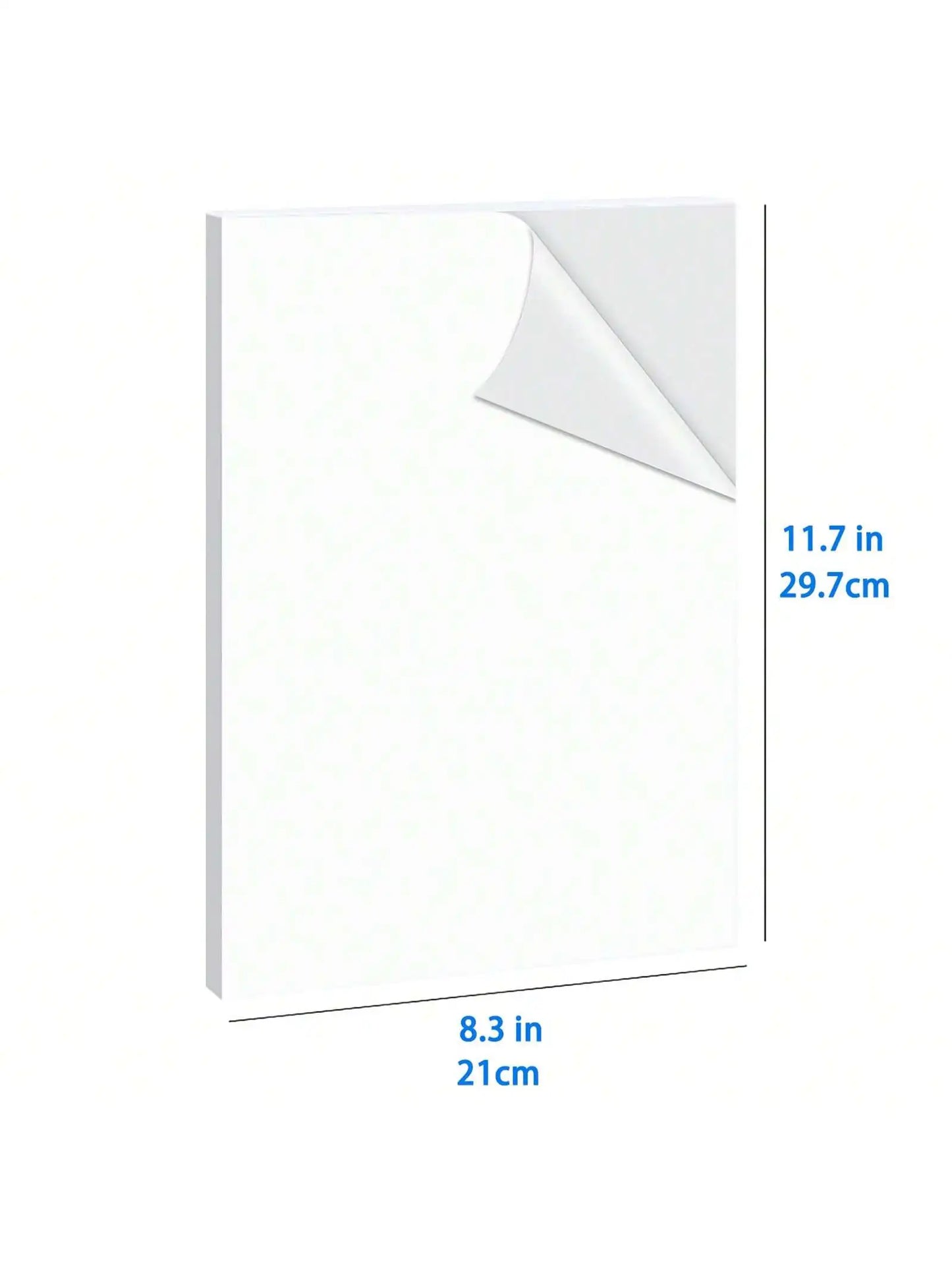 ESHANG A4/Letter High Matte Printable Vinyl Sticker Paper for Inkjet Printer Self-Adhesive Sheets Dries Quickly