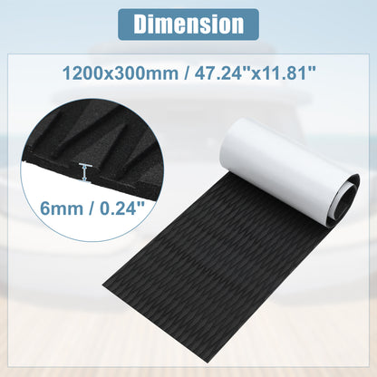 Uxcell 1200X300X6mm EVA Faux Teak Decking Sheet Carpet Non-Slip Self-Adhesive  for Boat Yacht Marine Deck Pad RV Car Flooring